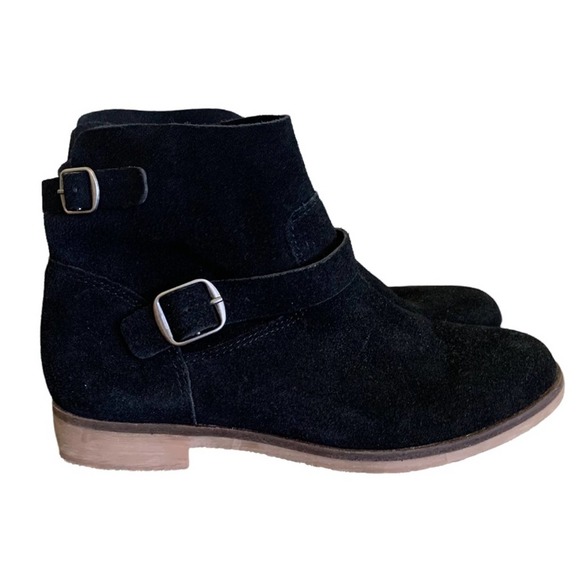 Lucky Brand Shoes - Lucky brand Black Suede Buckle Boots size 7.5